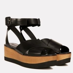 Veronica Beard Wynie Black Platform Sandals - 11